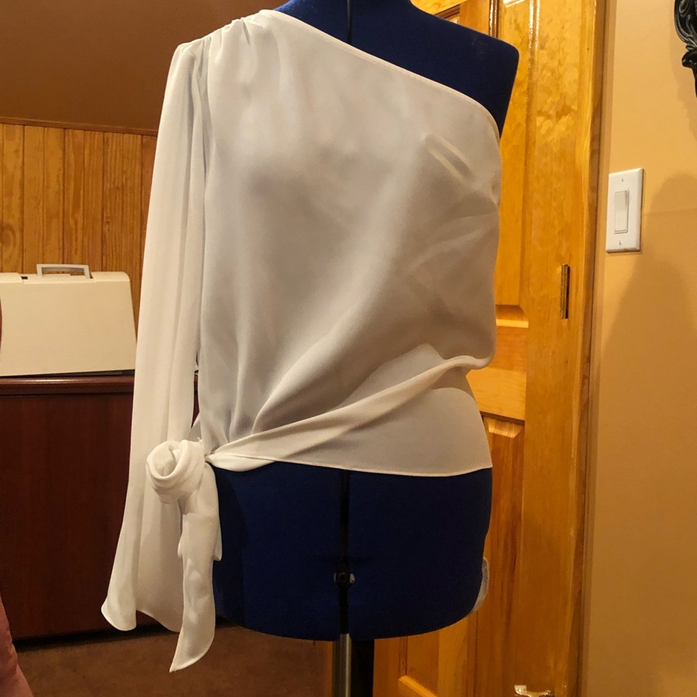 Antonio Melani   One shoulder white blouse. New with tags